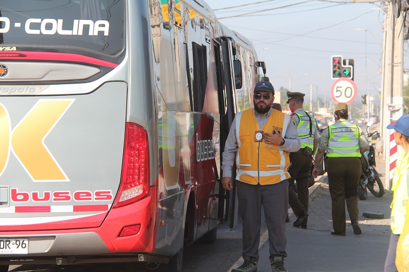 Plan de contingencia ante suspensión temporal de servicio de buses en Colina
